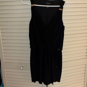 White House Black Market Black Dress w/skort‎ 4 NWOT